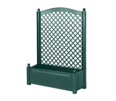 Большой ящик для растений с шпалерой 100 см, зеленый