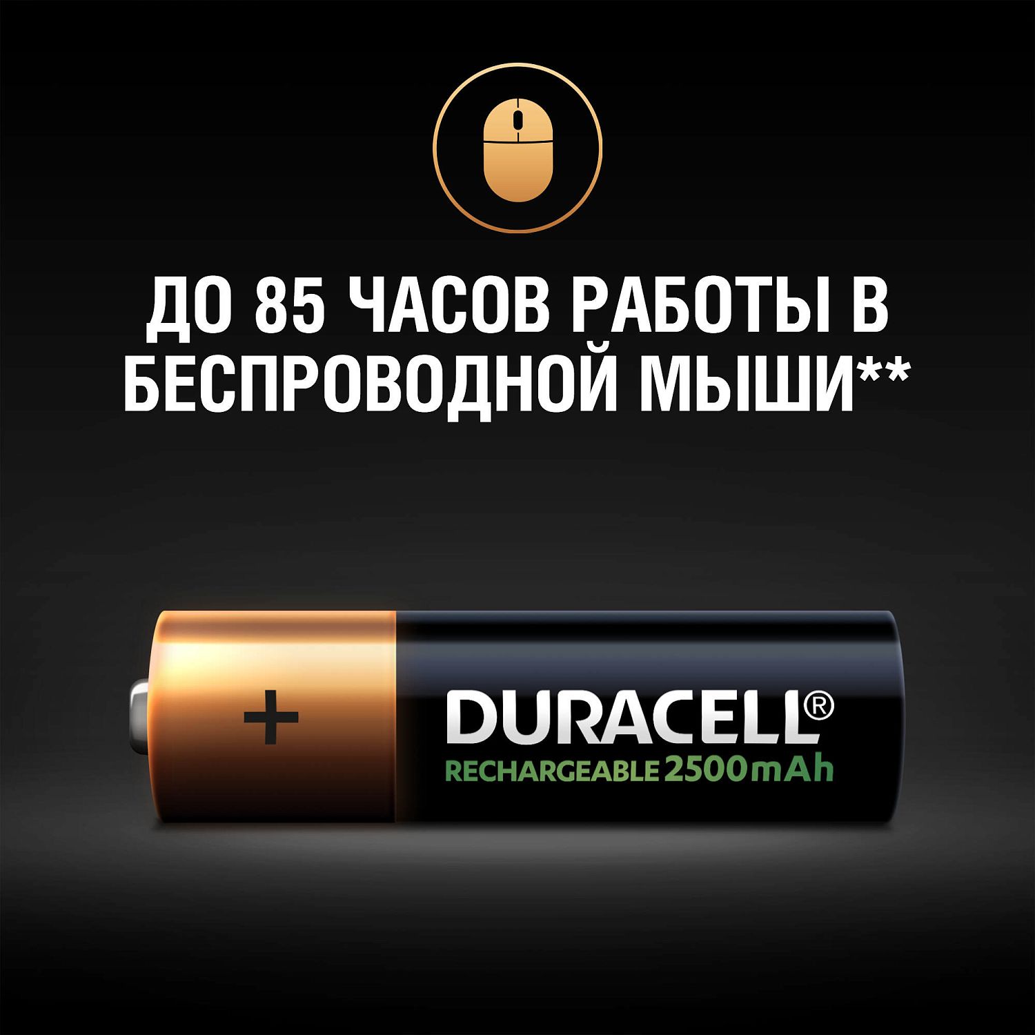 Аккумулятор Duracell HR6-4BL 1.2V, 2500mAh NiMh, размер "AA"