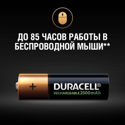 Аккумулятор Duracell HR6-4BL 1.2V, 2500mAh NiMh, размер "AA"