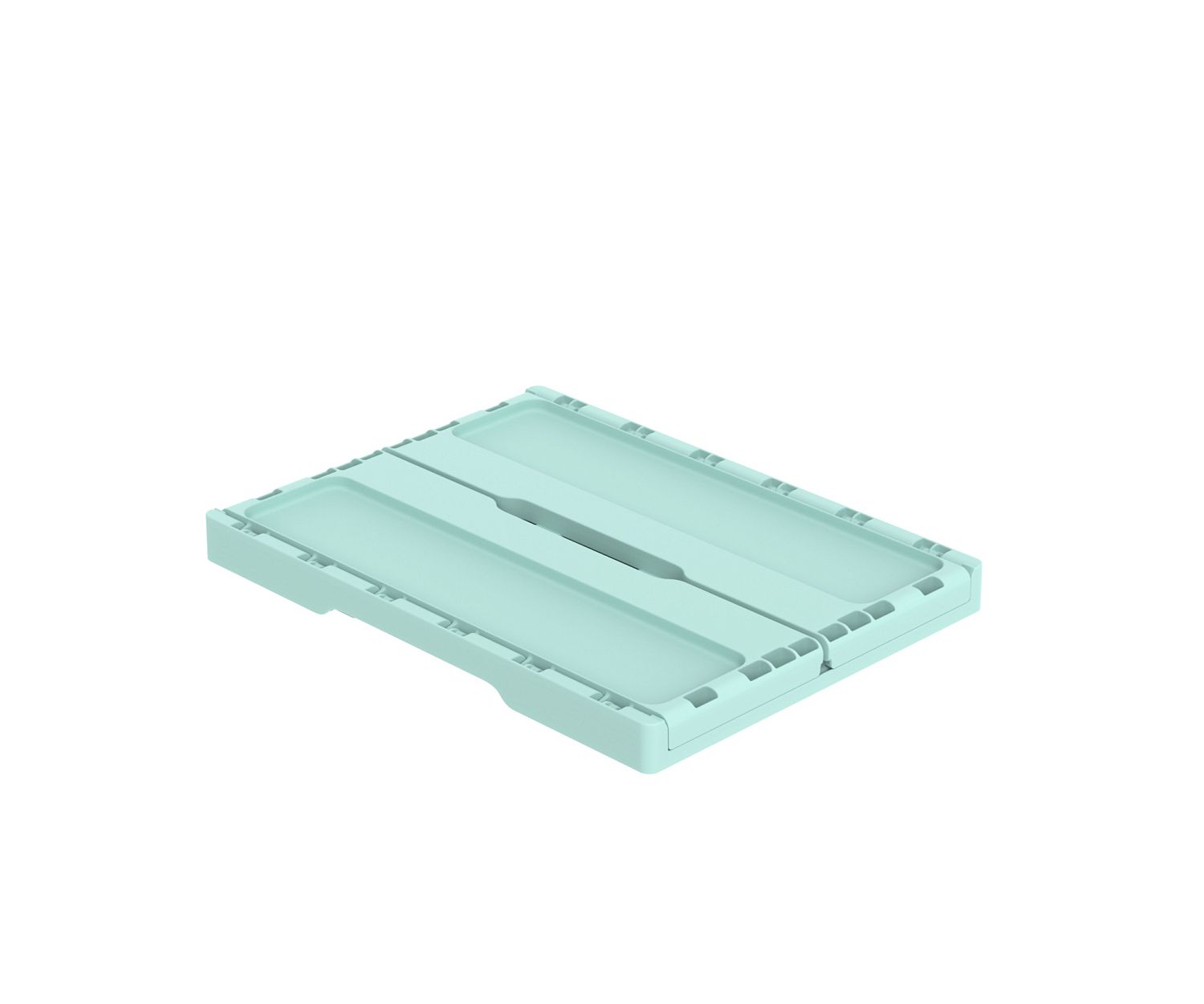 Ящик складной с кнопками-фиксаторами мята АП 483, комплект 14 штук