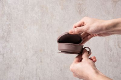 Силиконовая складная кружка с ручкой KF Pastel