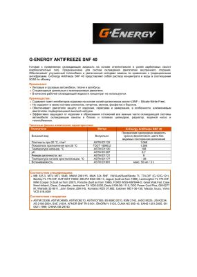 Антифриз G-Energy Antifreeze SNF 40 1кг