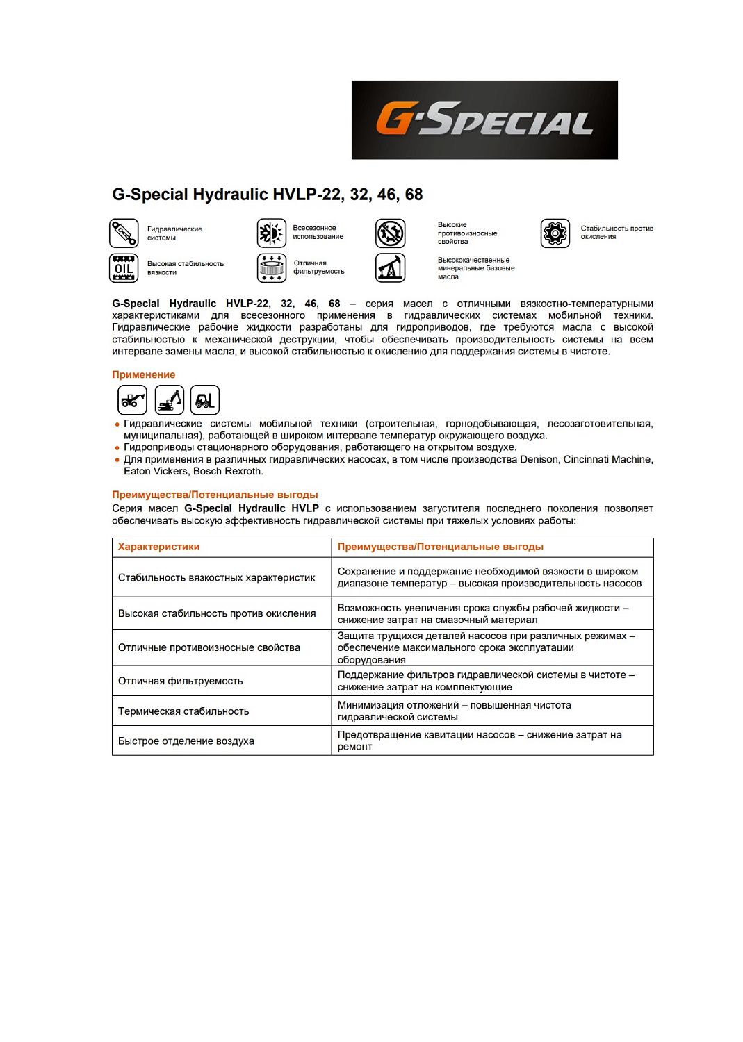 Гидравлическое масло G-Energy G-Special Hydraulic HVLP-32 205л