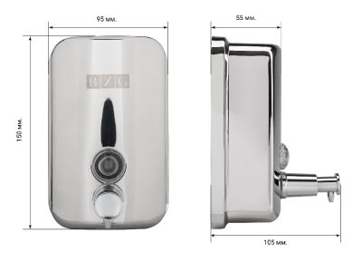 Дозатор жидкого мыла BXG-SD-H1-500 (антивандальный)