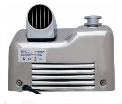 Сушилка для рук антивандальная G-teq 8844 MC, с кнопкой включения, 2,3 КВт, металл хром