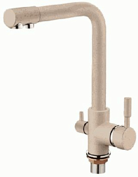 СМЕСИТЕЛЬ ДЛЯ КУХНИ LEDEME L4055K-3, С ВЫХОДОМ ПИТЬЕВОЙ ВОДЫ, БЕЖЕВЫЙ-МАТОВЫЙ