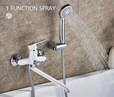 СМЕСИТЕЛЬ ДЛЯ ВАННЫ LEDEME КАРТРИДЖ Д.35 ММ,С ГАЙКОЙ, БЕЛЫЙ, L2203W