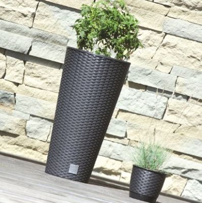 Кашпо для цветов Prosperplast Rato Tubus 64+35л, венге