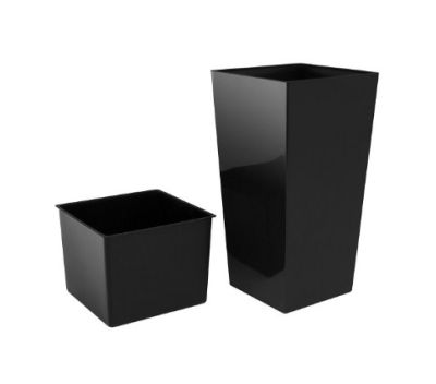 Кашпо для цветов Prosperplast Urbi Square 49+21л, антрацит