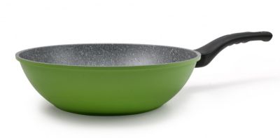 Сковорода Ecoramic 28 см ВОК (с ручкой) с каменным антипригарным покрытием без крышки
