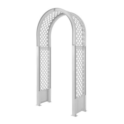 Садовая арка KHW с штырями для установки, белая