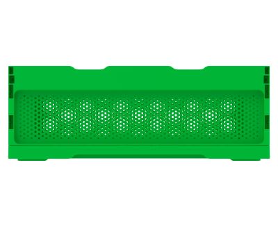 Ящик складной с перфорированными стенками и кнопками-фиксаторами АП 491 зеленый, комплект 7 штук