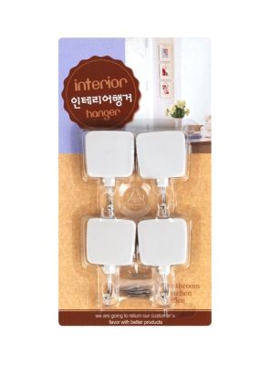 Крючки квадратные самоклеющиеся на термоклее 4 штуки