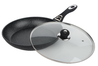 Сковорода BEKKER BK-3770 30см с мраморным покрытием с крышкой