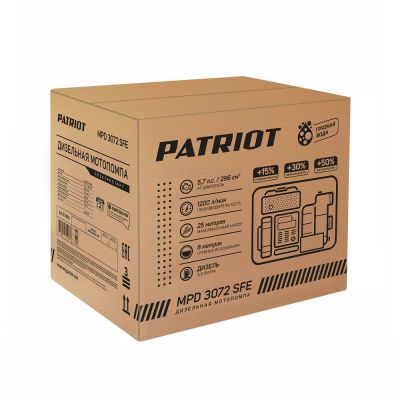 Мотопомпа PATRIOT MPD 3072 SFE