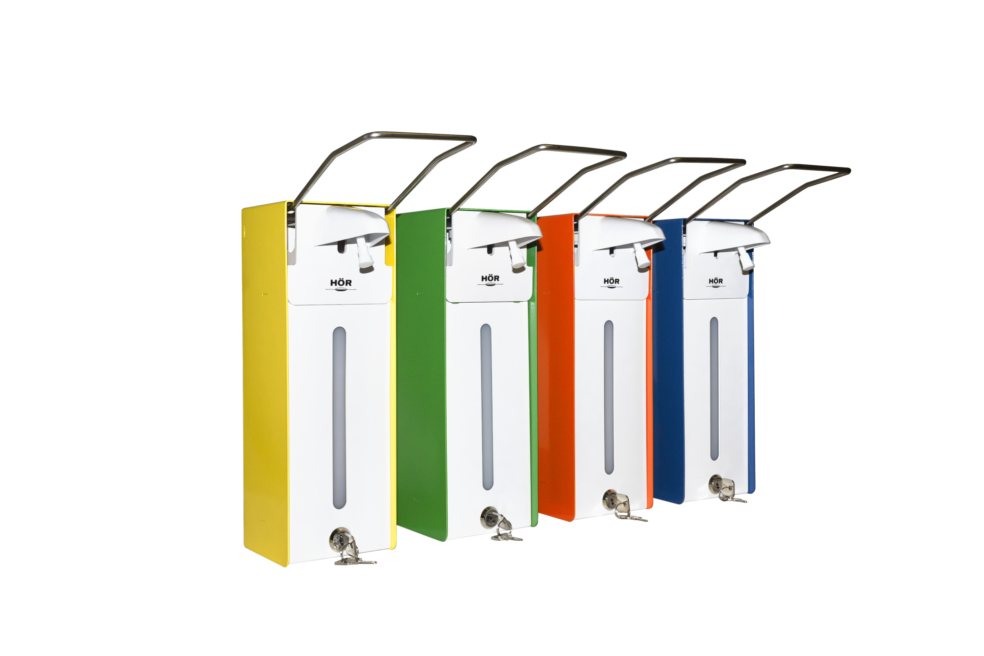 Локтевой дозатор металлический антивандальный HÖR-D-030A-01 (без замка)