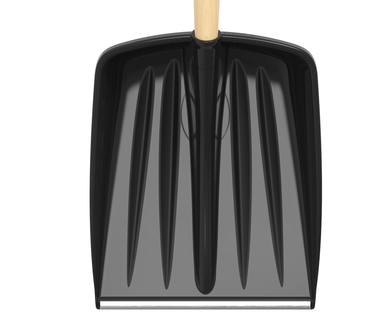 Лопата снеговая с металлической планкой и пластмассовой ручкой «Титан» 470×360мм