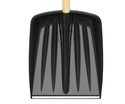 Лопата снеговая с металлической планкой и пластмассовой ручкой «Титан» 470×360мм