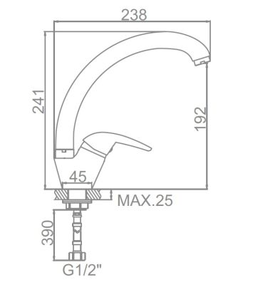 СМЕСИТЕЛЬ ДЛЯ КУХНИ LEDEME L5928-B СИЛУМИН